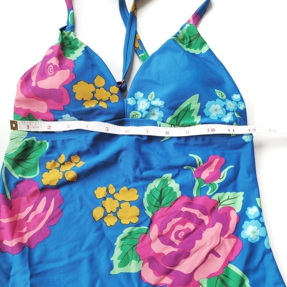 Matilda Jane XS Ladies Swim Tankini Blue Floral Like New - Picture 4 of 5